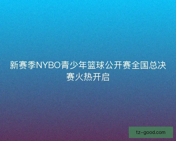 新赛季NYBO青少年篮球公开赛全国总决赛火热开启